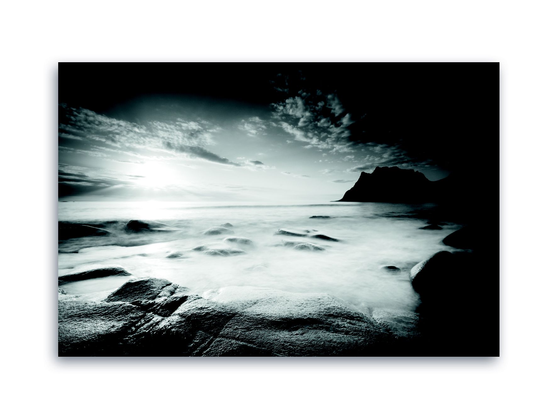 Silver Shores Black & White Canvas Art (W)1600mm (H)1100mm Price Comparisons | Compare The Build