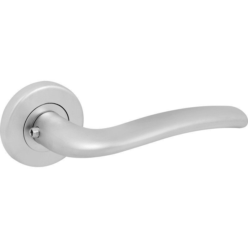 Serozzetta Cuatro Lever On Rose Door Handles Satin (Pair) in Chrome Price Comparisons | Compare The Build