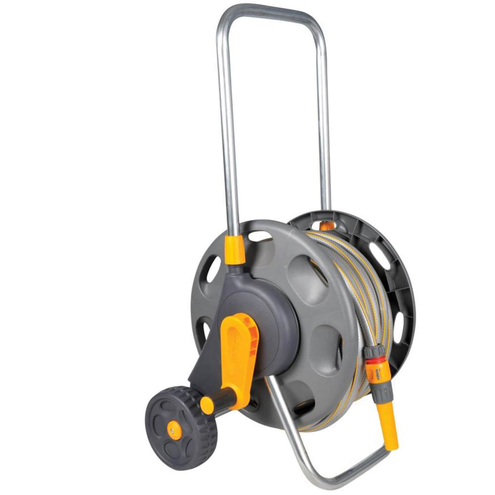 Hozelock Hose Reel Cart 1/2" / 12.5mm 20m Grey & Yellow | Compare The Build