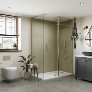 Multipanel Hydrolock Taupe Grey Tile Effect Shower Panel - 2400 x 598 x 11mm Price Comparisons | Compare The Build