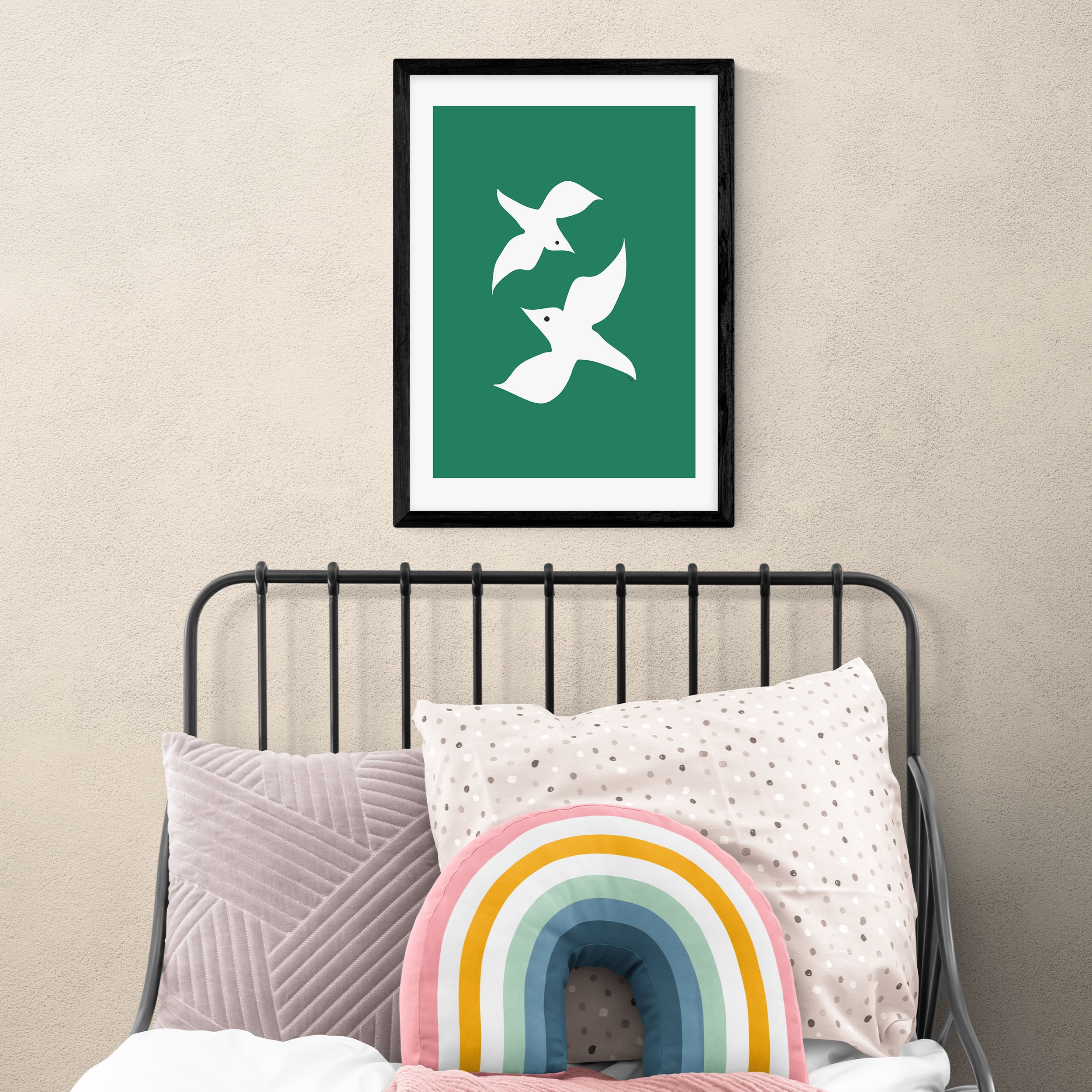 East End Prints Love Birds in Green Print Green/White Price Comparisons | Compare The Build