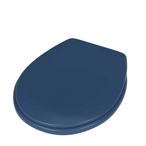 NymaCARE Dark Blue Toilet Seat With Lid And Stainless Steel Pillar Hinge  - 260016/DB | Compare The Build