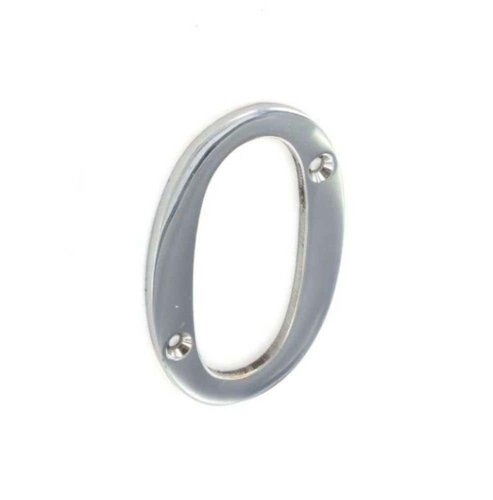 3&quot; Plated Door Numeral - Number 0 - Chrome Plated Price Comparisons | Compare The Build