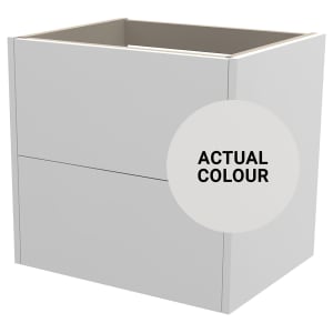 Duarti By Calypso Cascade 600mm Full Depth 2 Drawer Wall Hung Vanity Unit - Mirror Grey Price Comparisons | Compare The Build