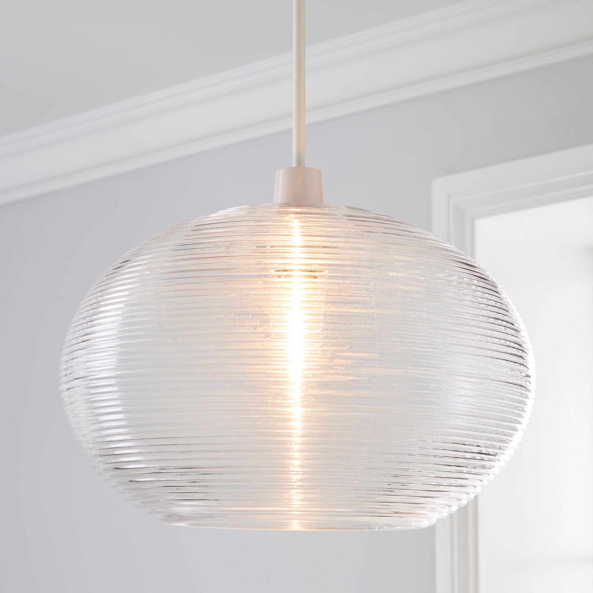 Sabrina Glass Easy Fit Pendant Clear Price Comparisons | Compare The Build