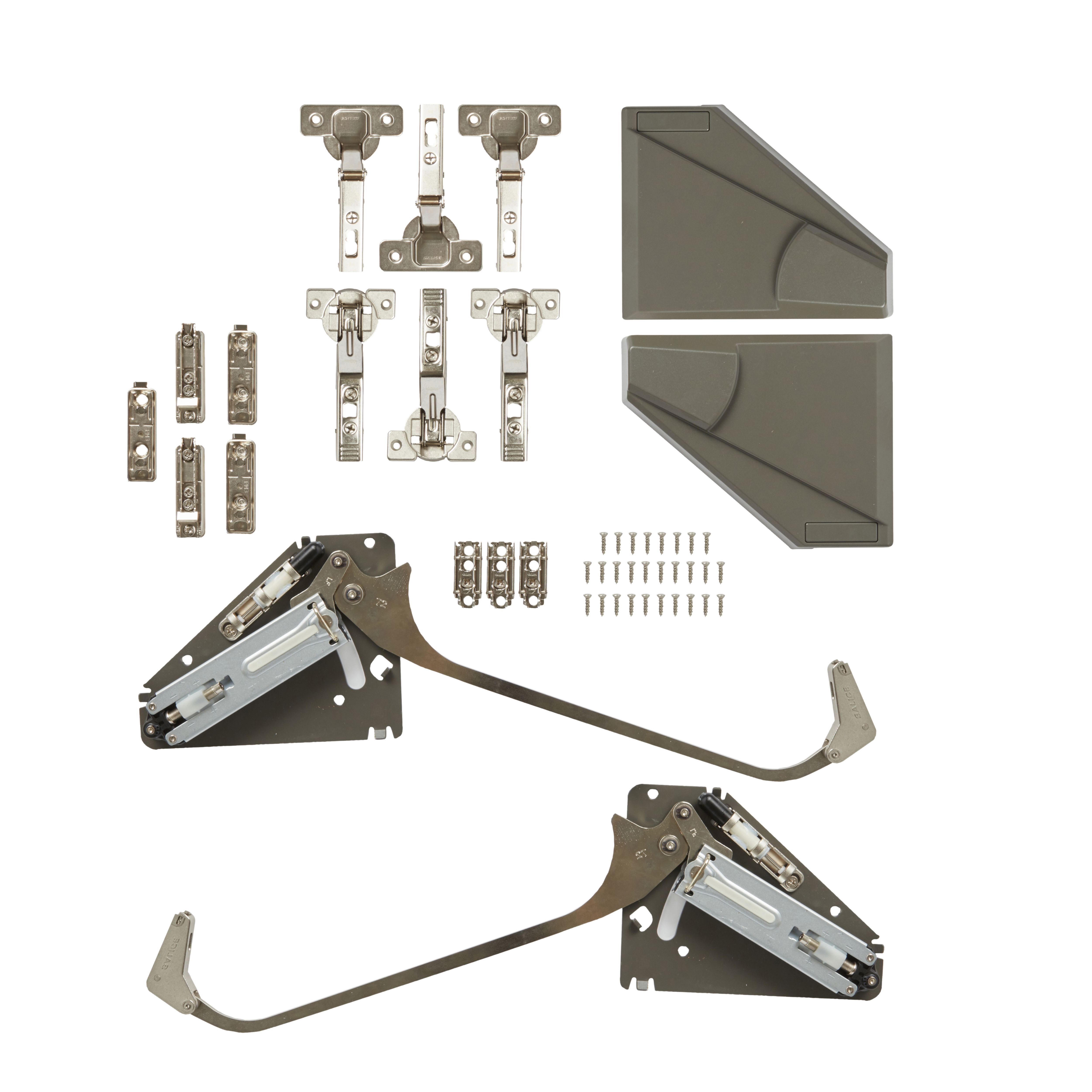 GoodHome Bi Fold Kit B Grey Soft-Close Open & Close Mechanism, Pack Of 2 Price Comparisons | Compare The Build