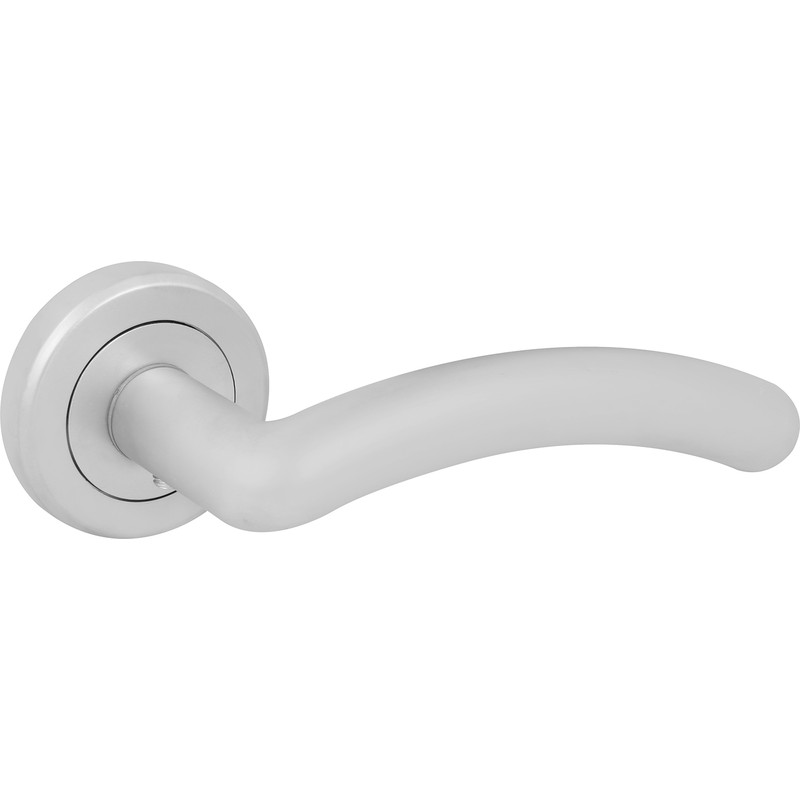 Serozzetta Noxia Lever On Rose Door Handles Satin (Pair) in Chrome | Compare The Build