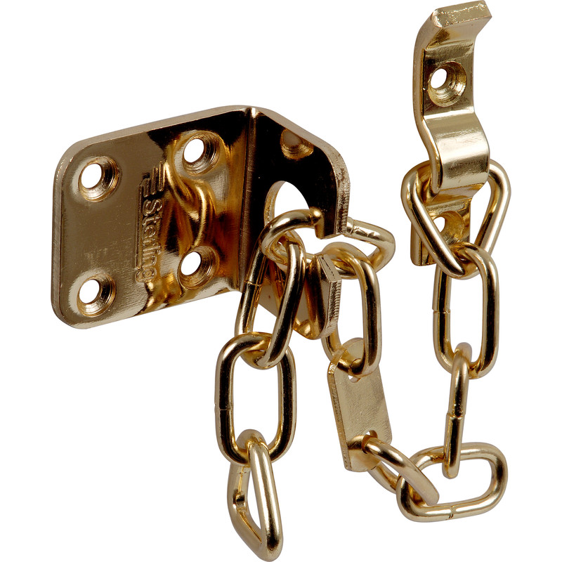 Sterling Heavy Duty Door Chain Brass Plated in Gold Price Comparisons | Compare The Build