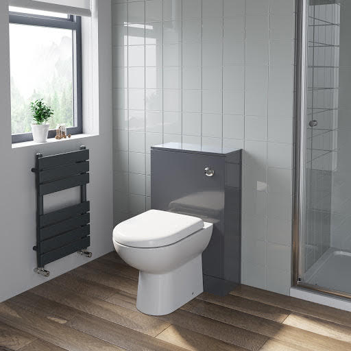 Artis Grey Gloss Concealed Cistern Unit & Toilet - 500mm Width (215mm Depth) Price Comparisons | Compare The Build