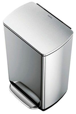 Simplehuman Pedal Stainless Steel Rectangular Kitchen Bin, 38L | Compare The Build