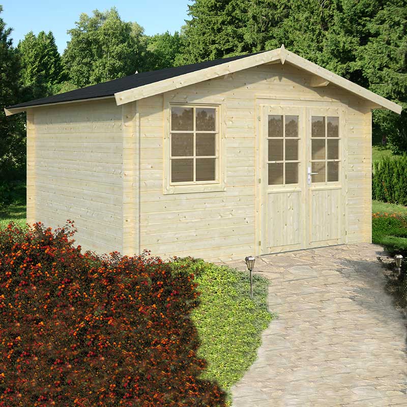 Palmako Klara 3.9m x 3.3m Log Cabin Summerhouse (28mm) | Compare The Build