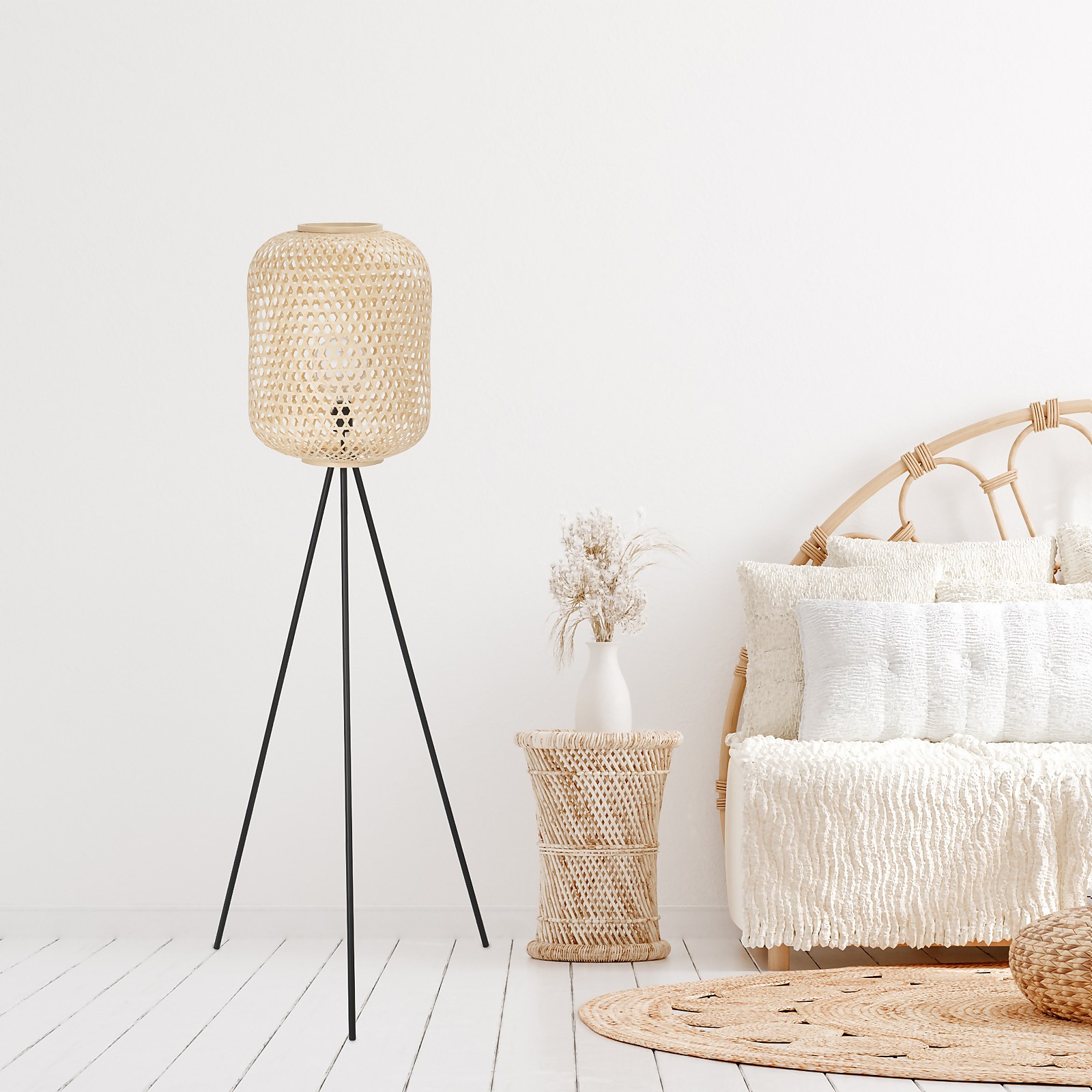 Reid Bamboo Floor Lamp Price Comparisons | Compare The Build