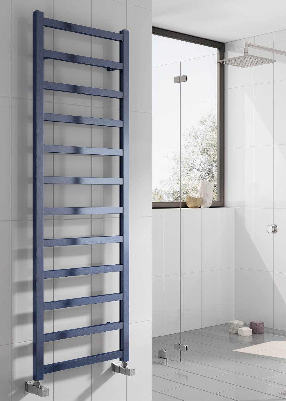 Reina Fano Aluminium Rail, Satin Blue, 720x485mm Price Comparisons | Compare The Build