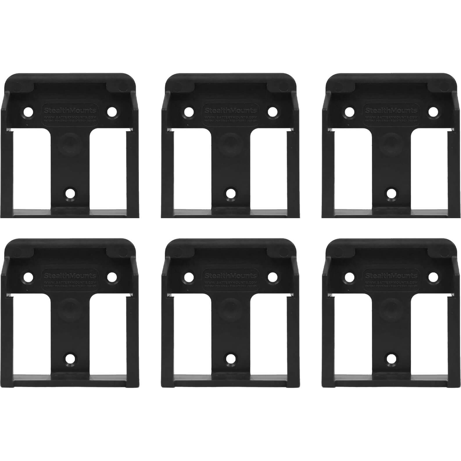 Stealth Mounts 6 Pack Battery Mounts For Makita 18V LXT Batteries Black | Compare The Build