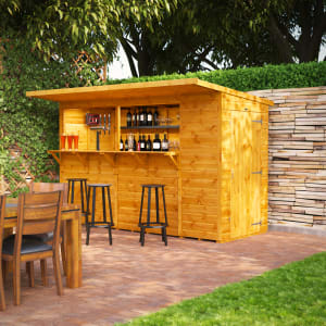 Power Sheds 10 x 4ft Pent Shiplap Dip Treated Pub Shed Price Comparisons | Compare The Build