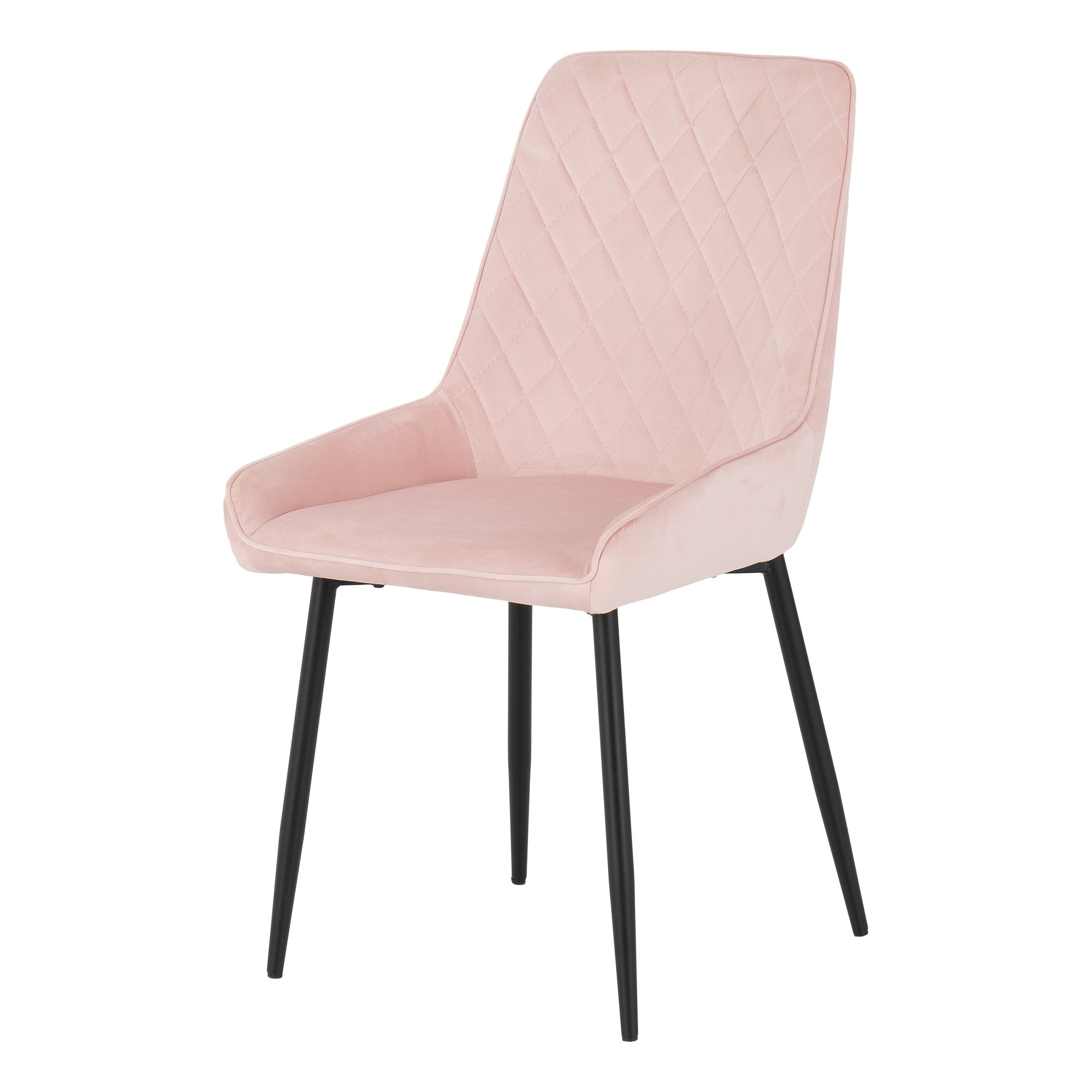 Avery Set of 2 Dining Chairs Pink Velvet Pink Price Comparisons | Compare The Build