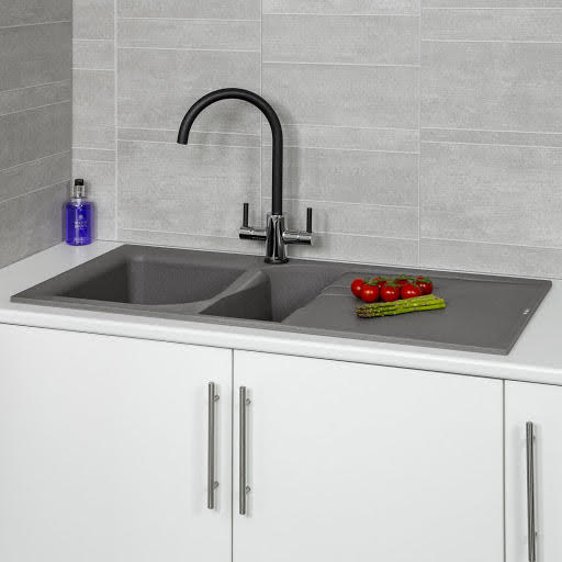 Reginox Elleci Grey Granite Inset 1.5 Kitchen Sink With Waste EGO475 Price Comparisons | Compare The Build