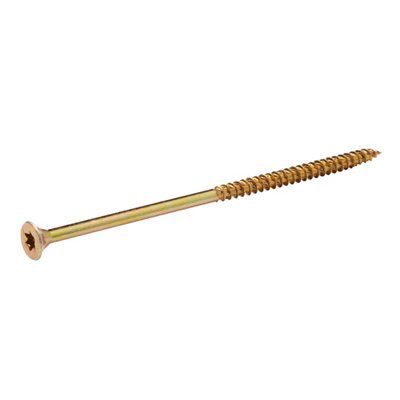 Turbodrive Yellow Zinc Plated Steel Wood Screw (Dia)6mm (L)140mm, Pack Of 100 Price Comparisons | Compare The Build