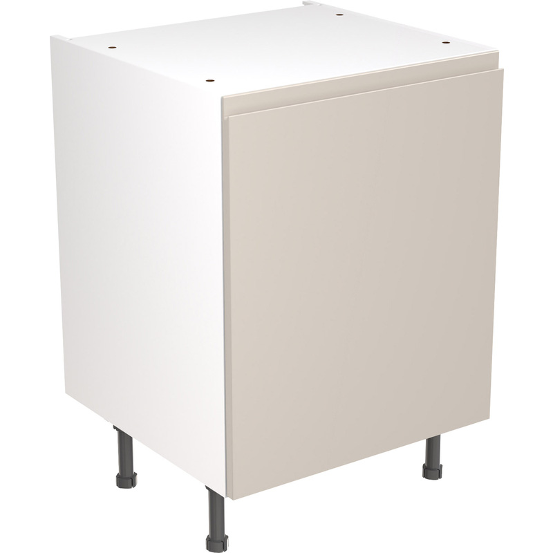 Kitchen Kit Ready Made J-Pull Kitchen Cabinet Base Unit Super Gloss 600mm in Light Grey Price Comparisons | Compare The Build