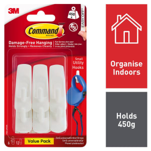 Command White Small Utility Hook - Pack of 6 Price Comparisons | Compare The Build