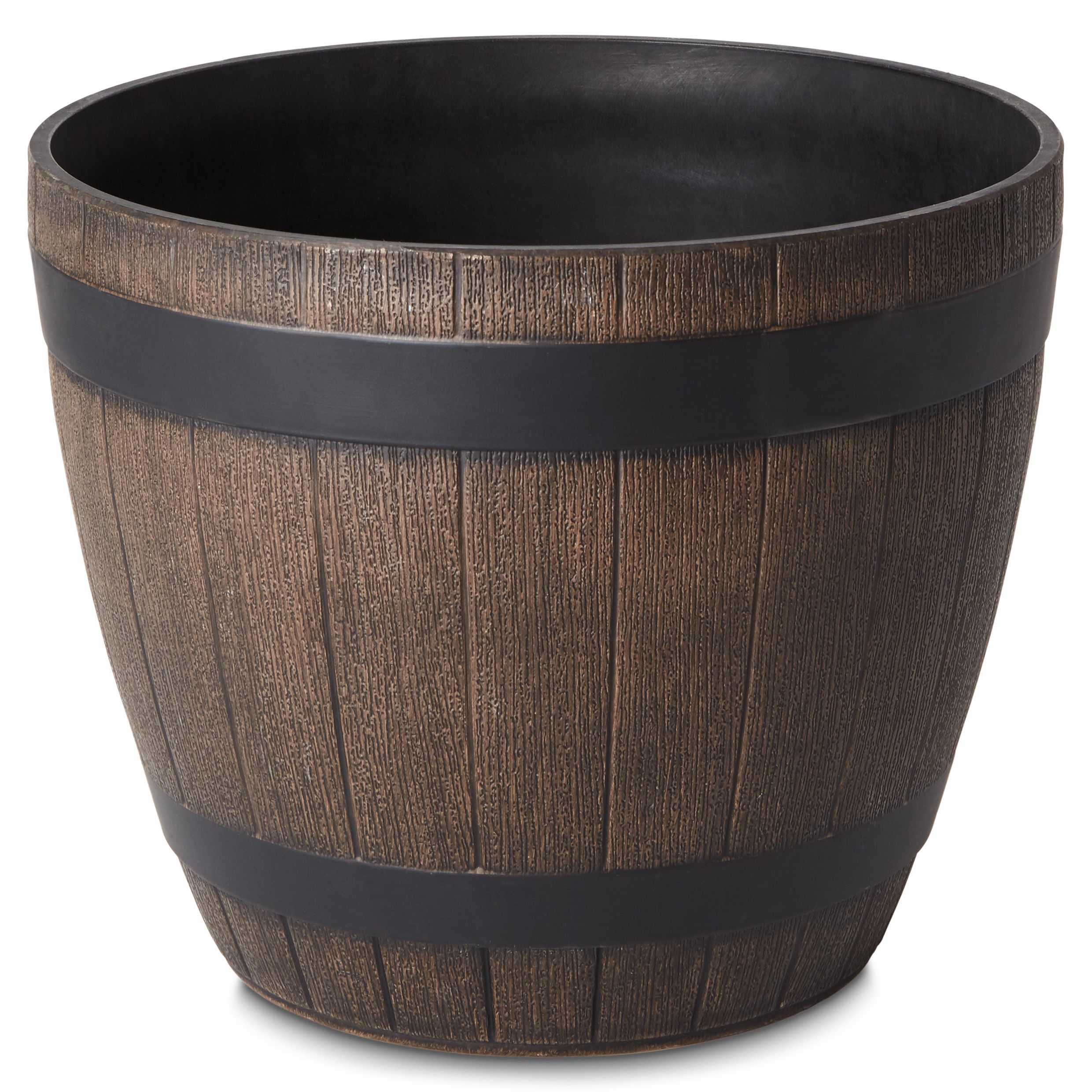 Blooma Lule Wood Effect Plastic Round Plant Pot (Dia)38Cm Price Comparisons | Compare The Build