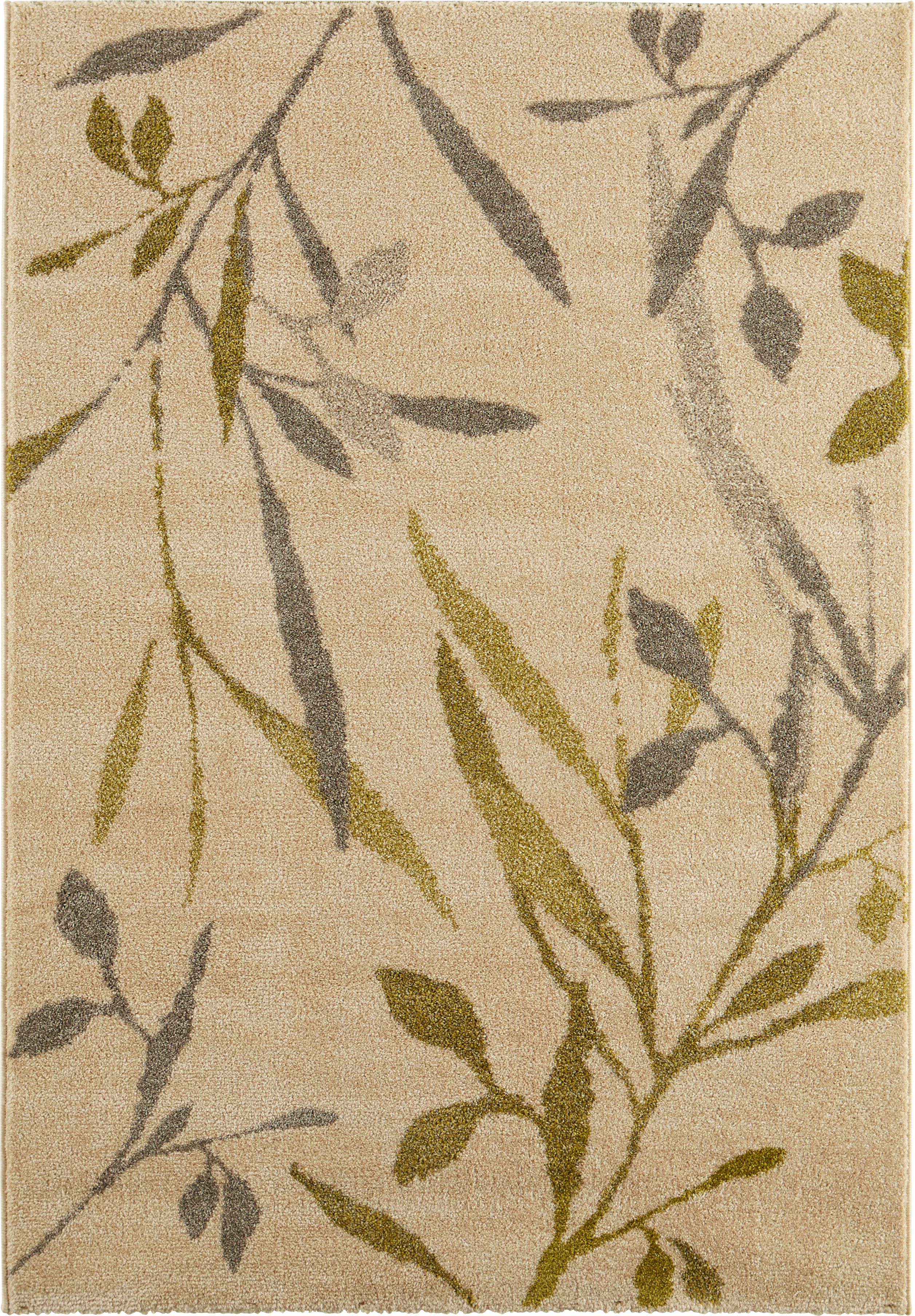 Colours Aaliyah Trailing Leaf Beige & Green Rug 170Cmx120Cm | Compare The Build