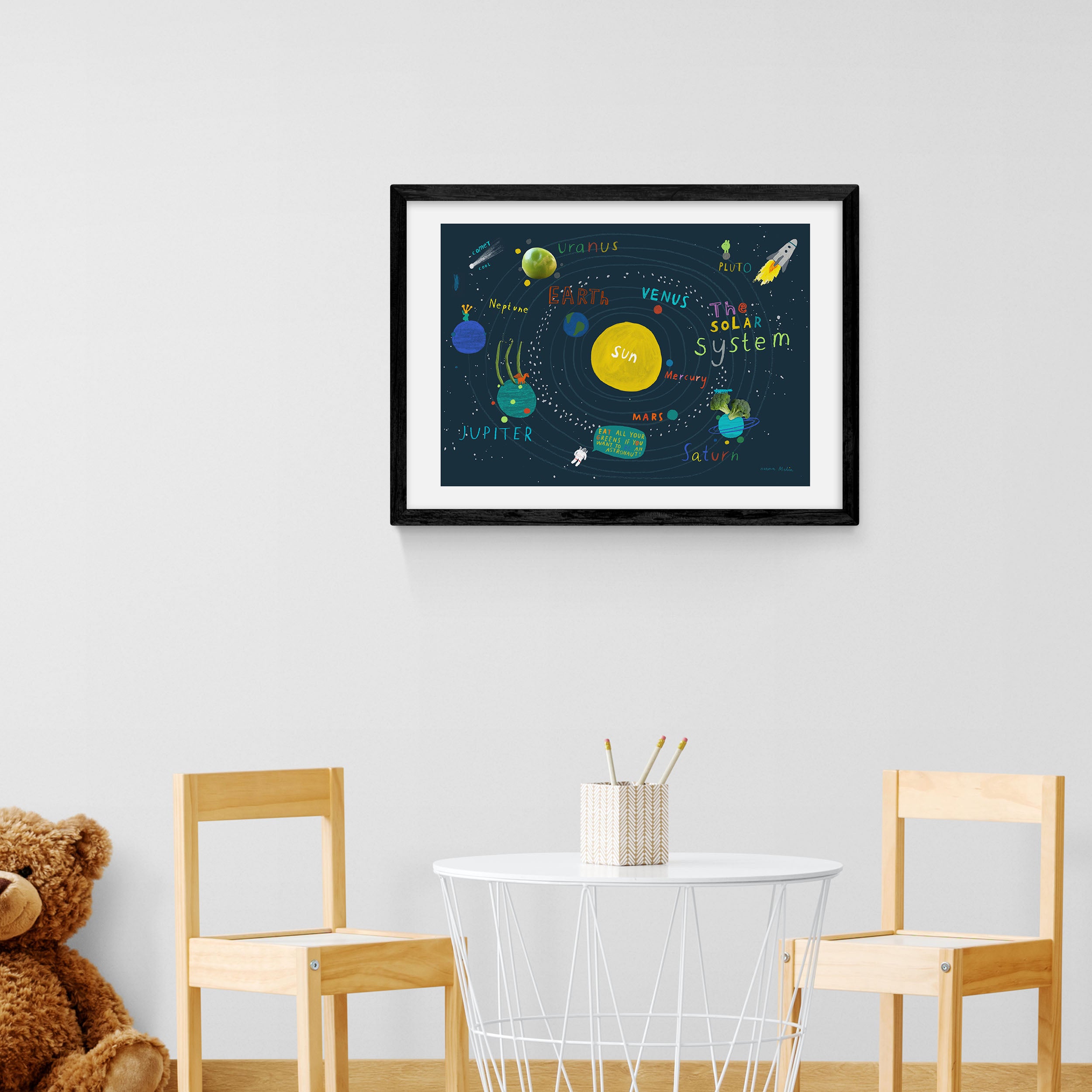 East End Prints Placemat Space Print Blue | Compare The Build