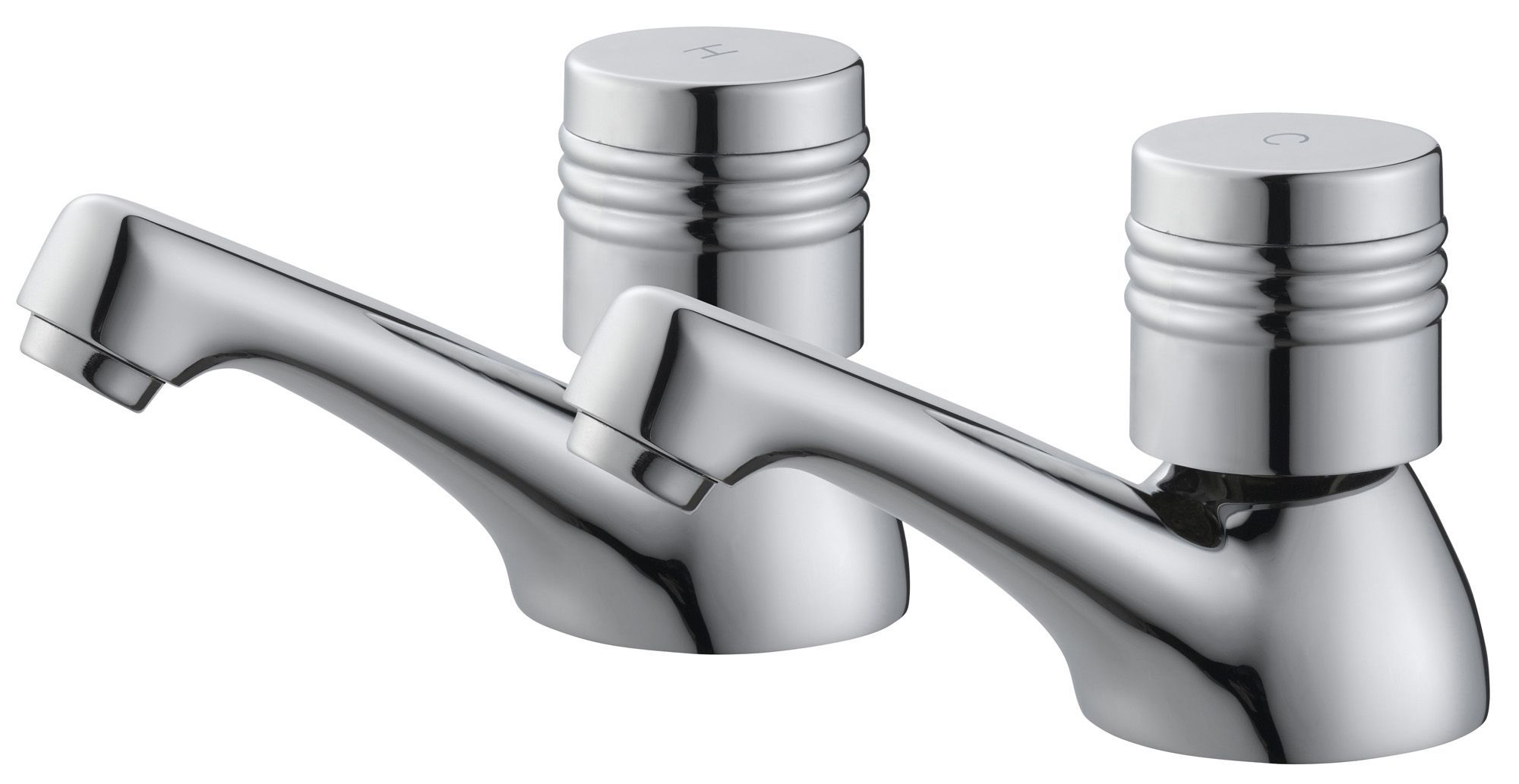 Plumbsure Opal Chrome Finish Hot & Cold Bath Pillar Tap, Pack Of 2 Price Comparisons | Compare The Build