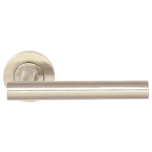 Melbourne Satin Nickel Round Rose Door Handle - 1 Pair Price Comparisons | Compare The Build