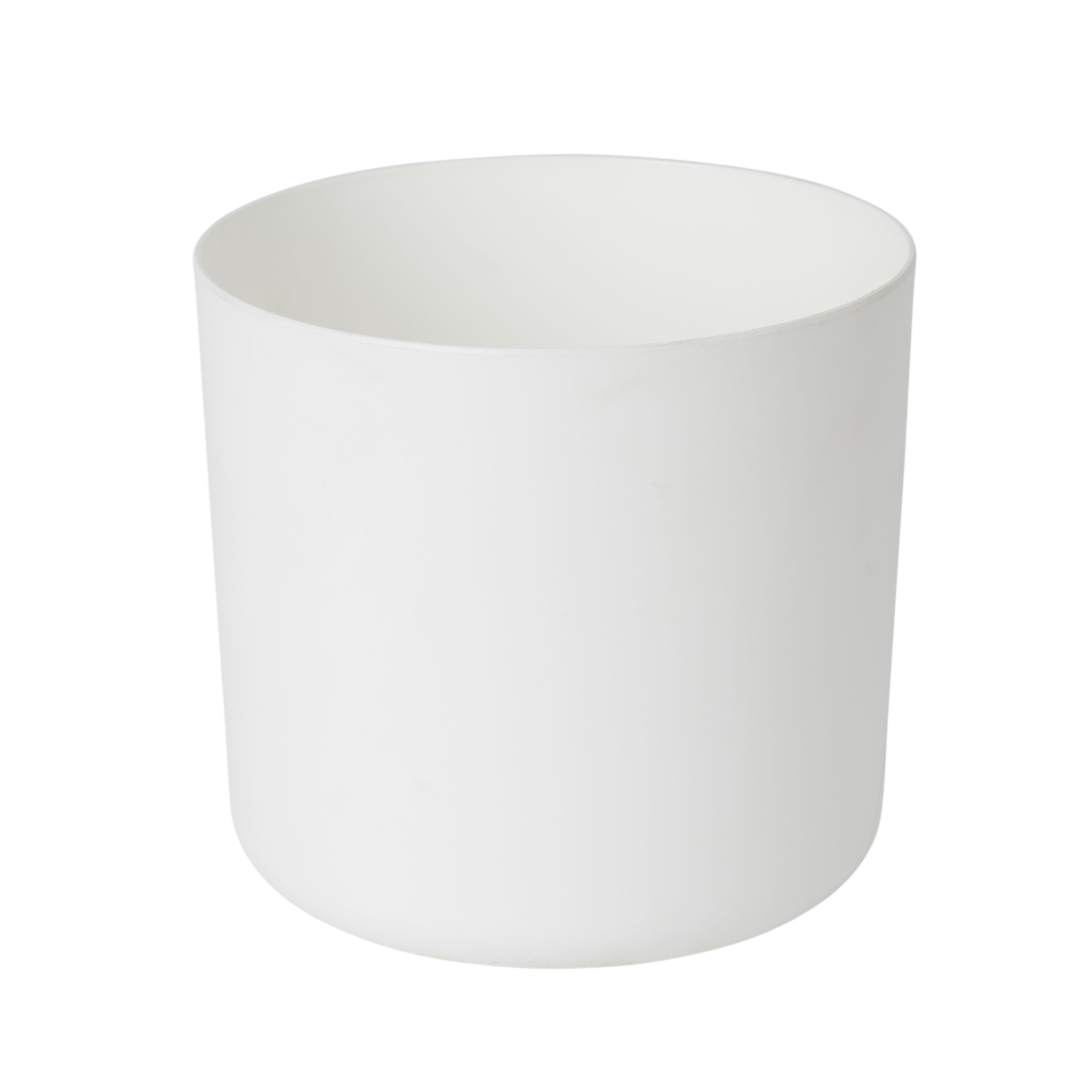 GoodHome White Plastic Round Plant Pot (Dia)17.6Cm | Compare The Build