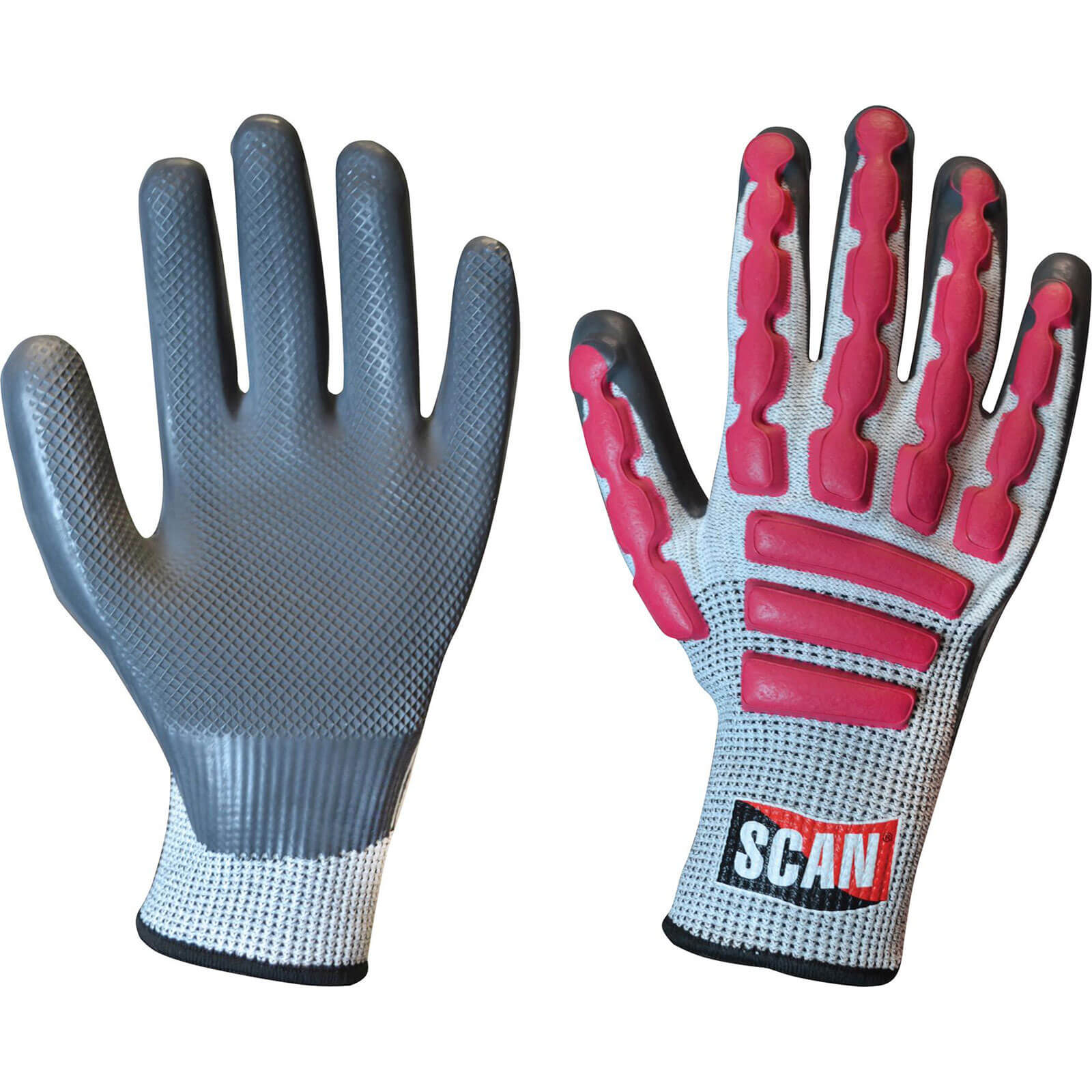 Scan Anti Impact Latex Cut 5 Gloves Grey / Pink 2XL Price Comparisons | Compare The Build