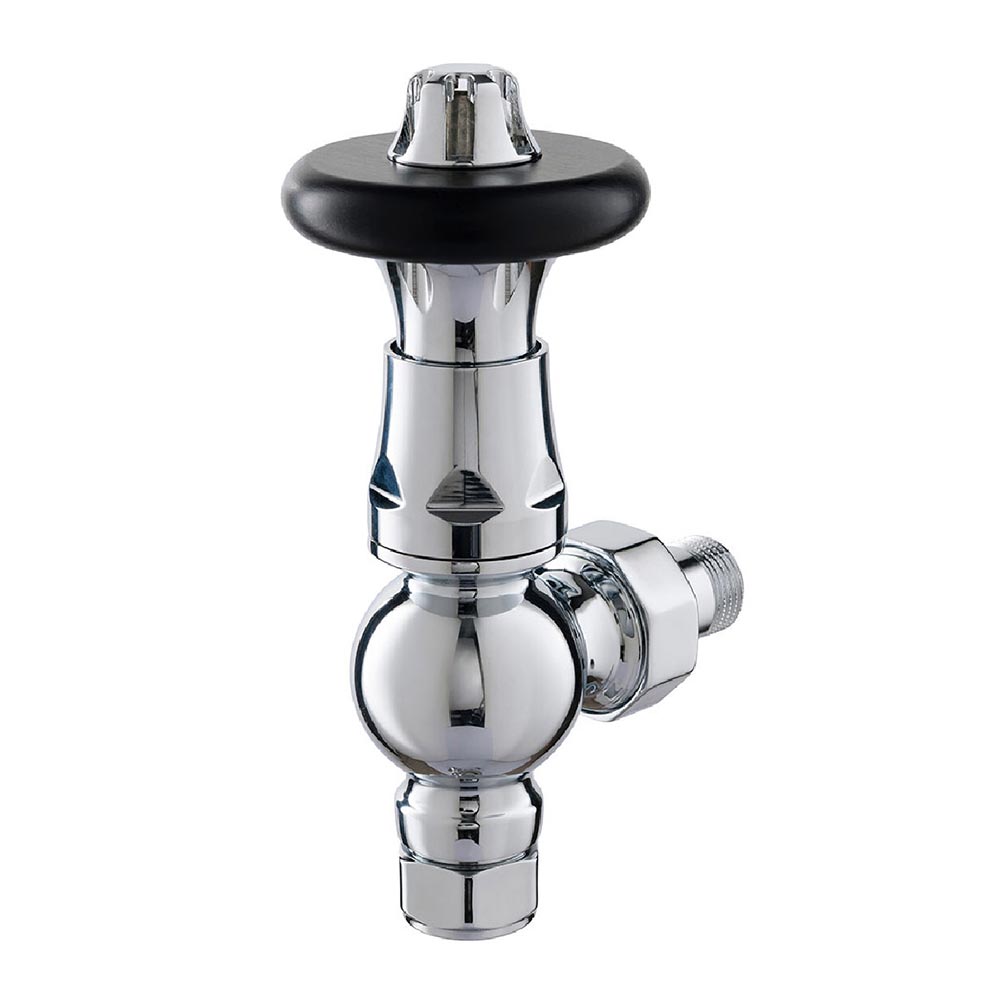 Nordic Thermostatic Valves, Traditional XL, Chrome/Black Angled Price Comparisons | Compare The Build