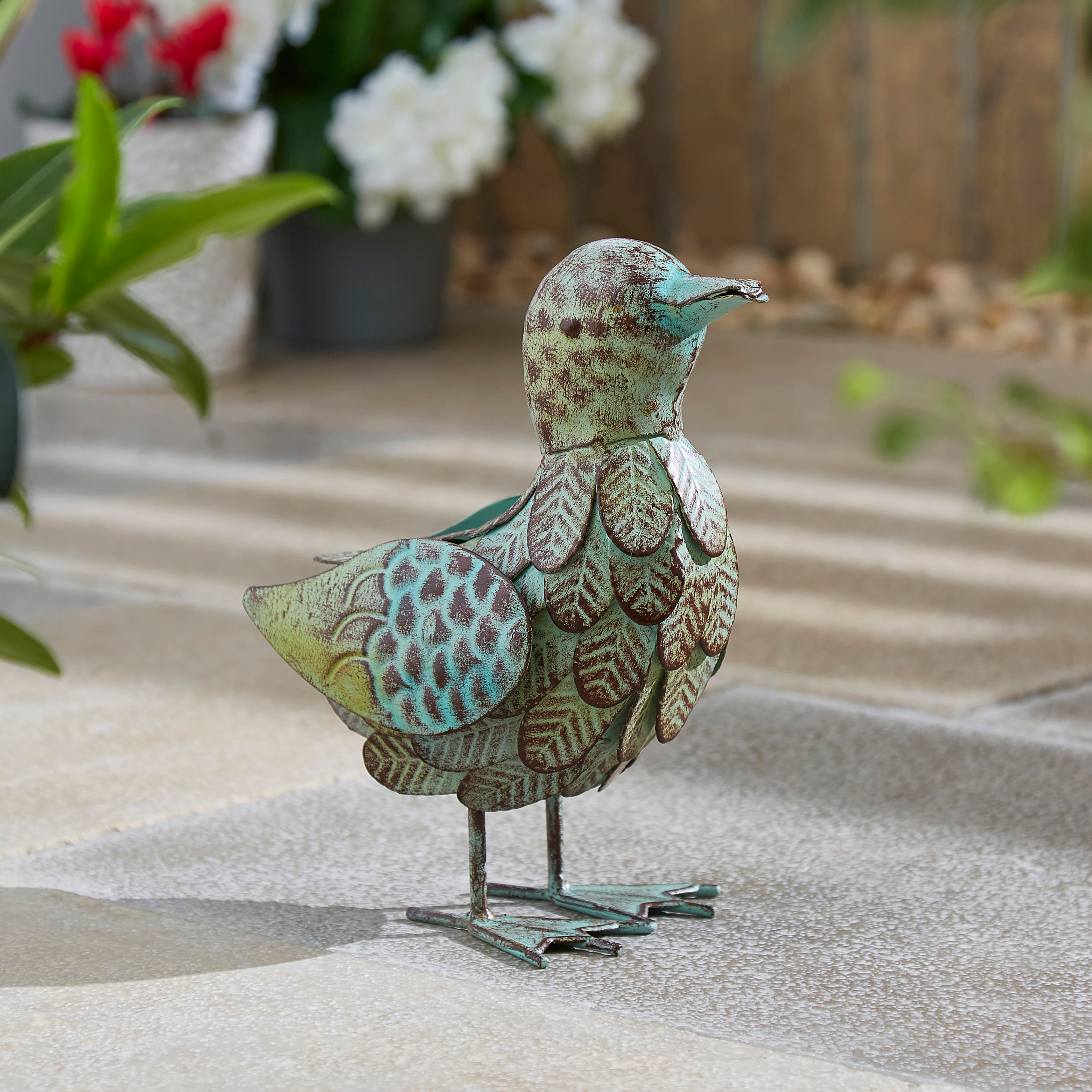 Iron Duckling Sculpture Blue Price Comparisons | Compare The Build