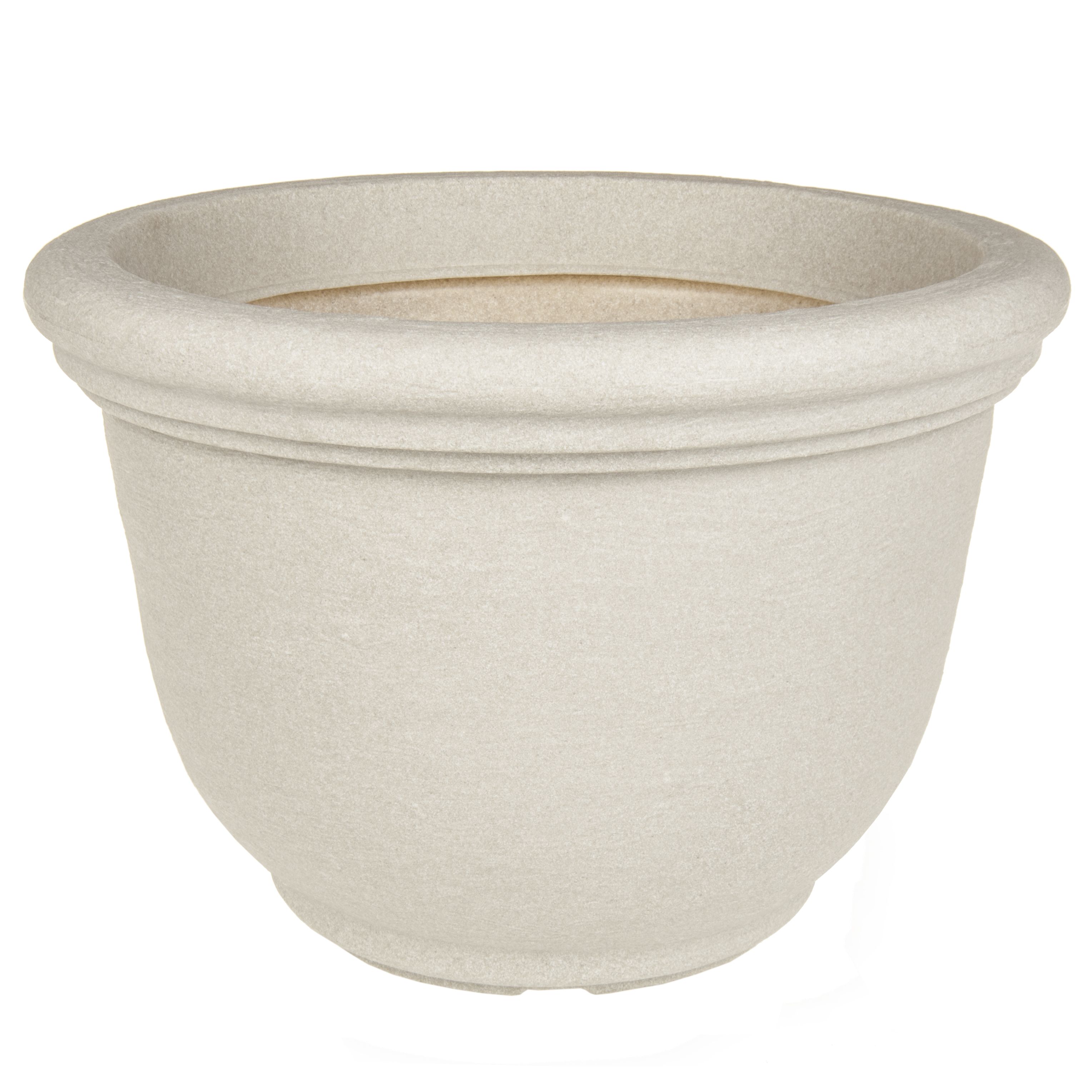 Sankey Florence Round Plastic Light Grey Plant Pot (H)805mm Price Comparisons | Compare The Build