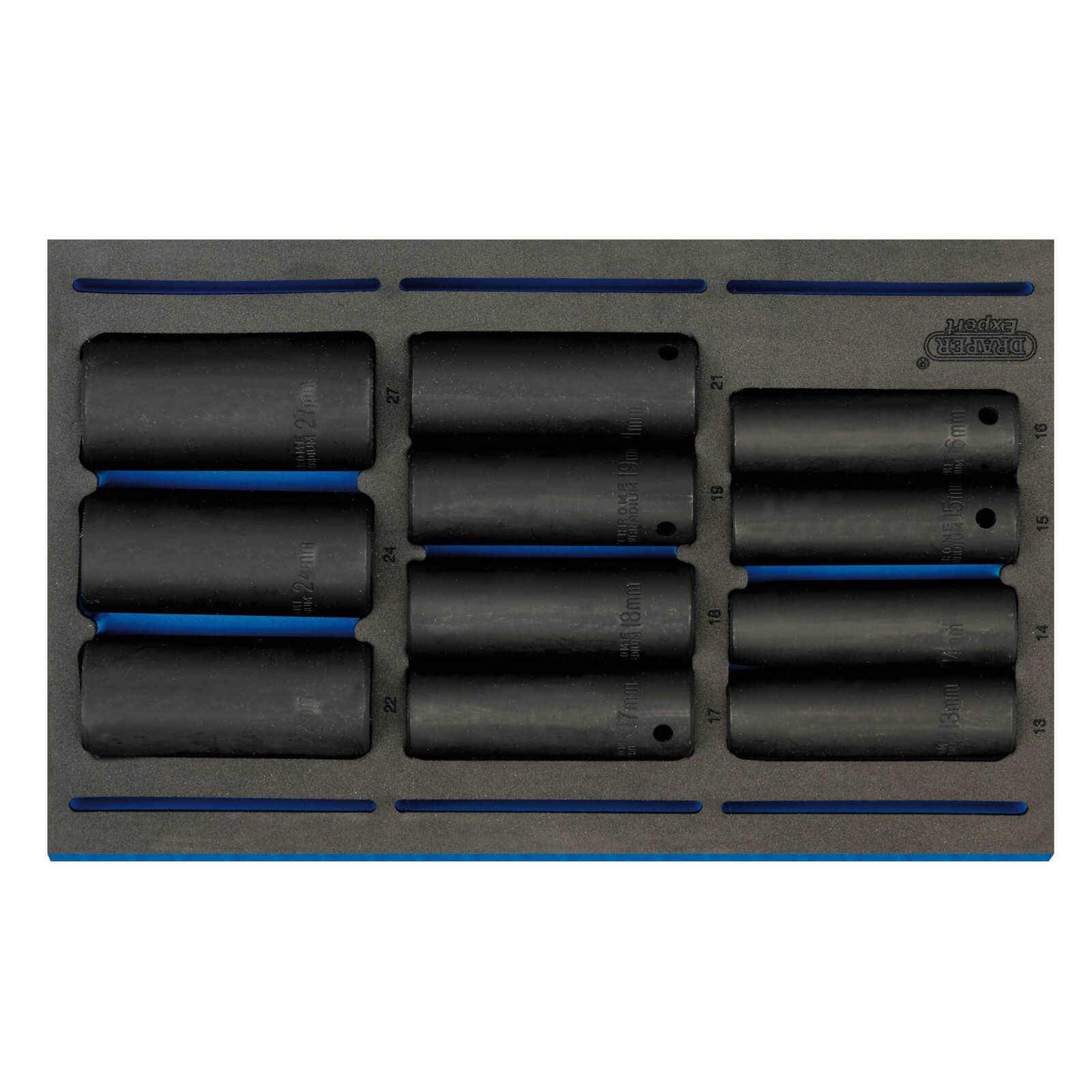 Draper 11 Piece 1/2" Drive Impact Socket Set In Eva Insert Tray 1/2" Price Comparisons | Compare The Build