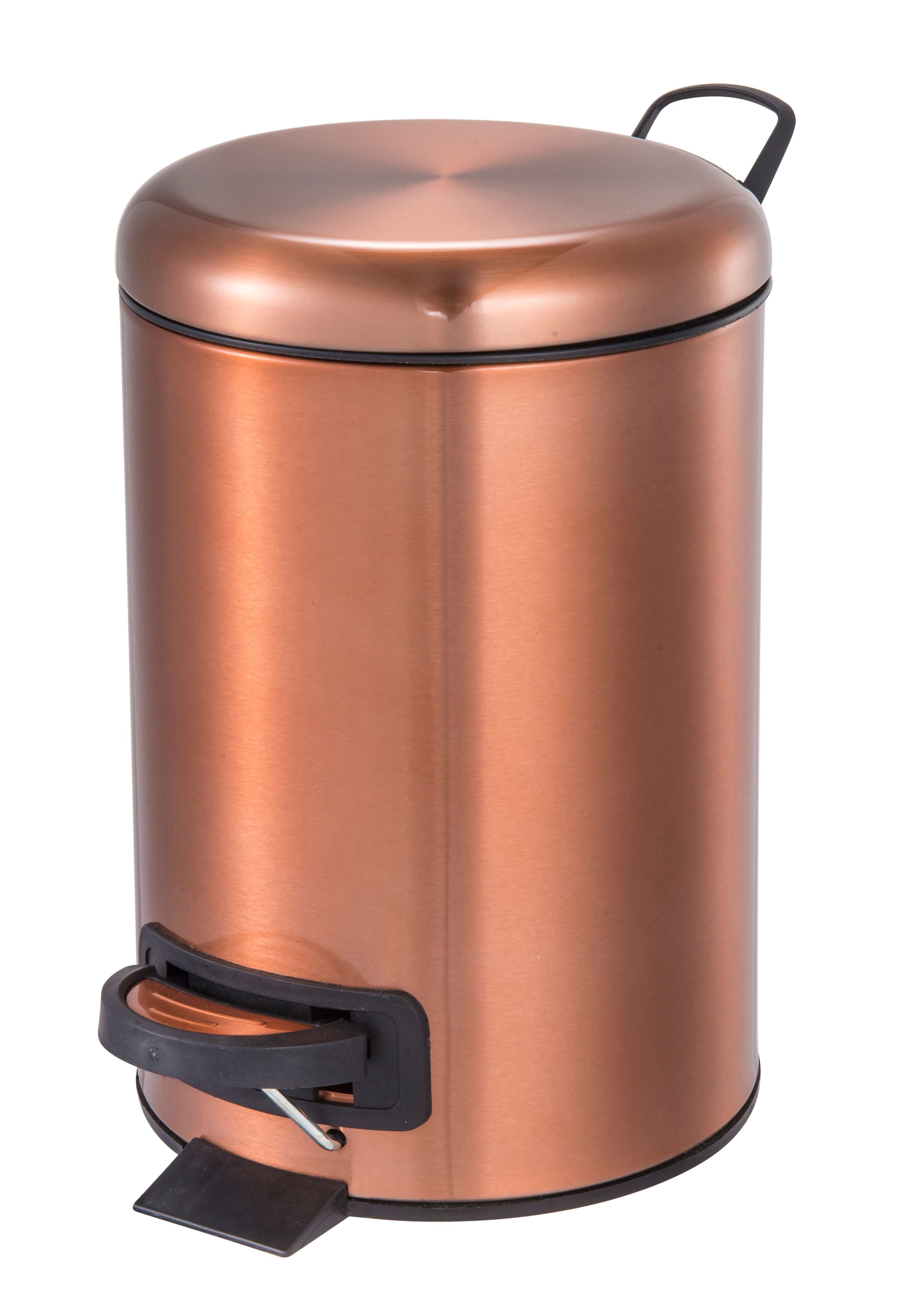 Cooke & Lewis Kamakura Soft Close Copper Effect Copper Stainless Steel Round Pedal Bin, 3L Price Comparisons | Compare The Build