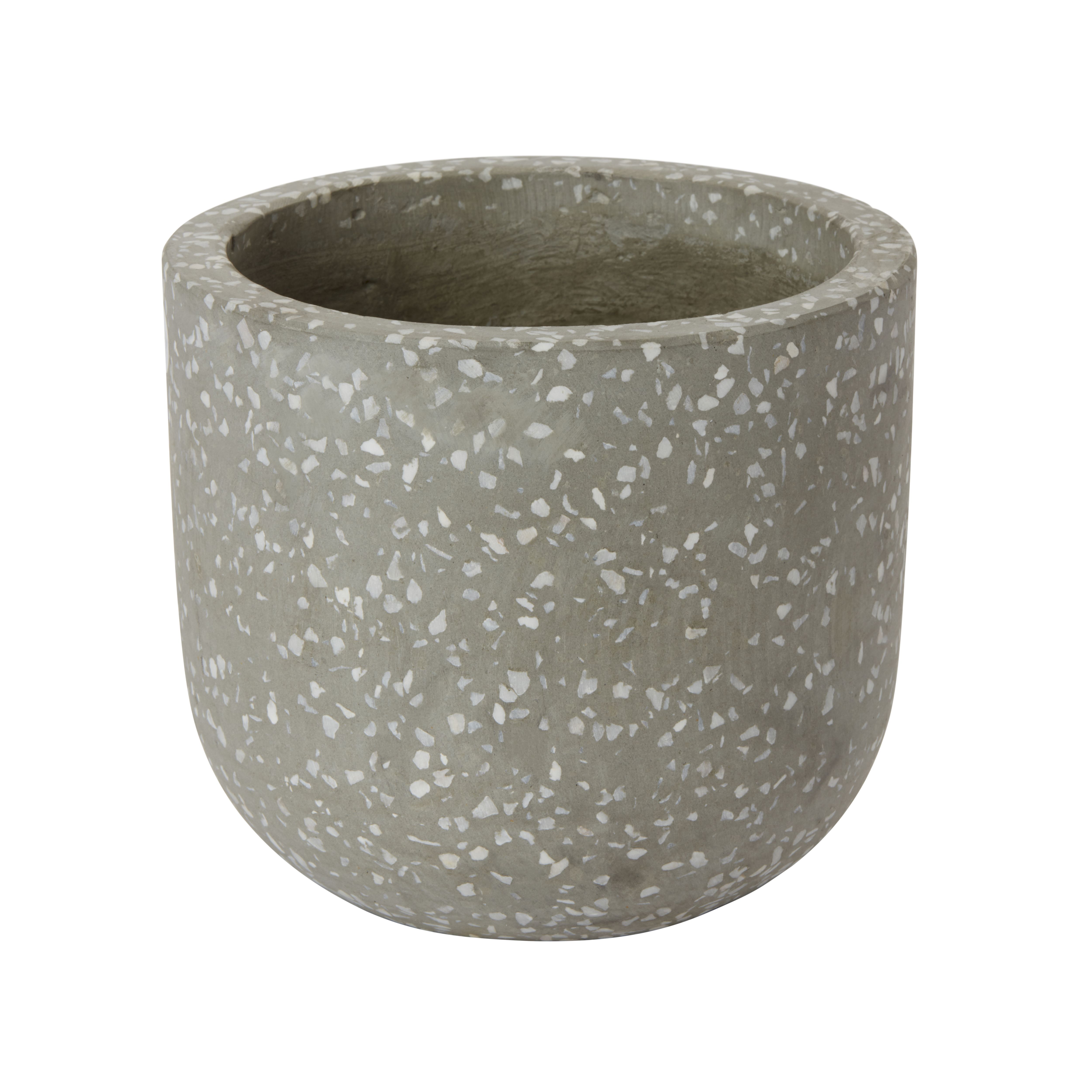 GoodHome Griffin Speckled Circular Plant Pot (Dia)16Cm | Compare The Build