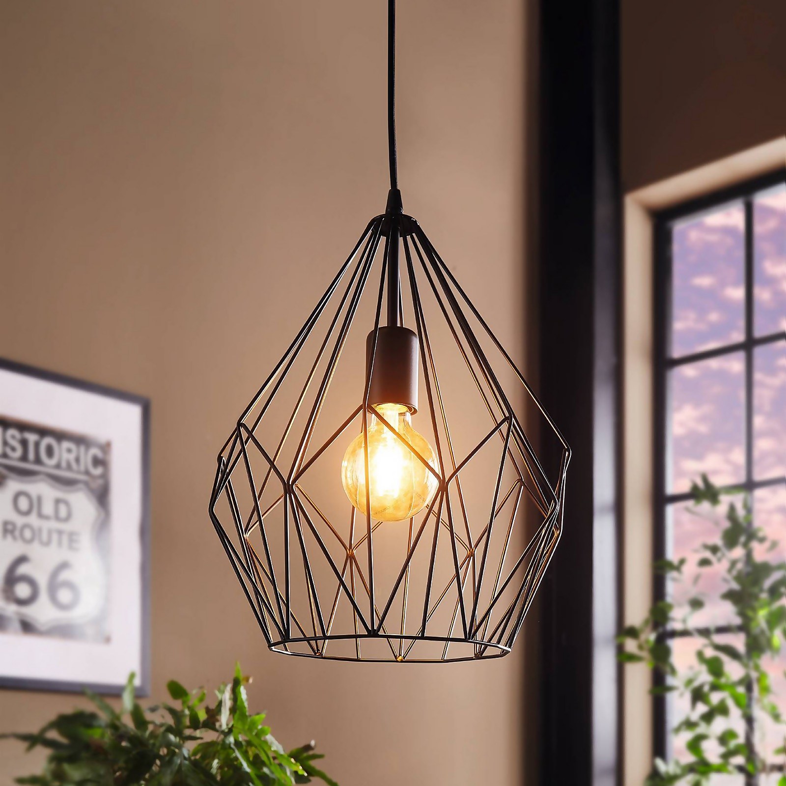 Eglo Carlton Pendant Light - Black Price Comparisons | Compare The Build