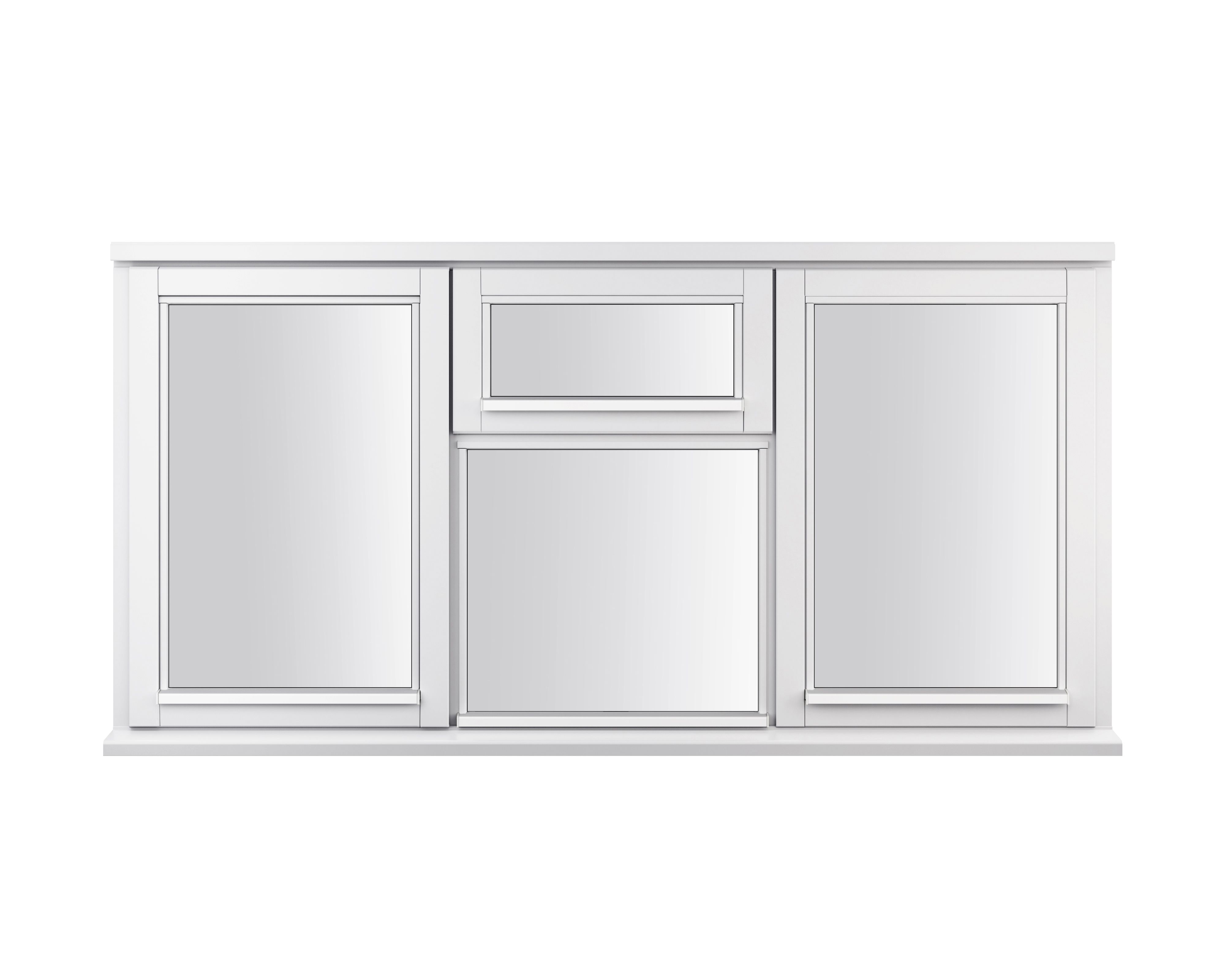 GoodHome Clear Double Glazed White Top Hung Window, (H)1045mm (W)1765mm | Compare The Build