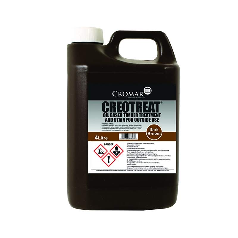 Cromar Creotreat Black Timber Treatment for Fences &amp; Sheds - 20ltr CREOTREAT-BLACK | Compare The Build