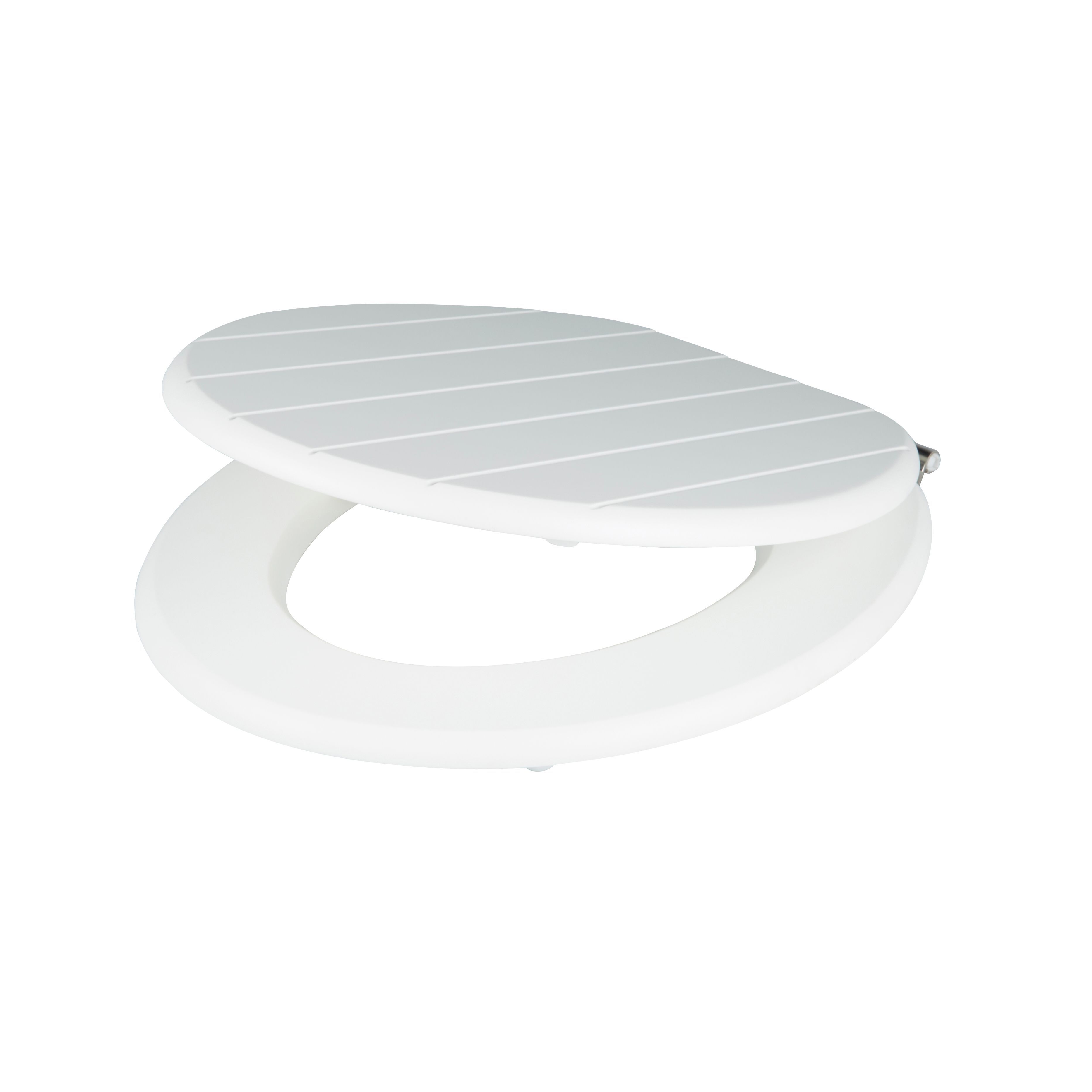 GoodHome Nicolina White Bottom Fix Standard Close Toilet Seat | Compare The Build