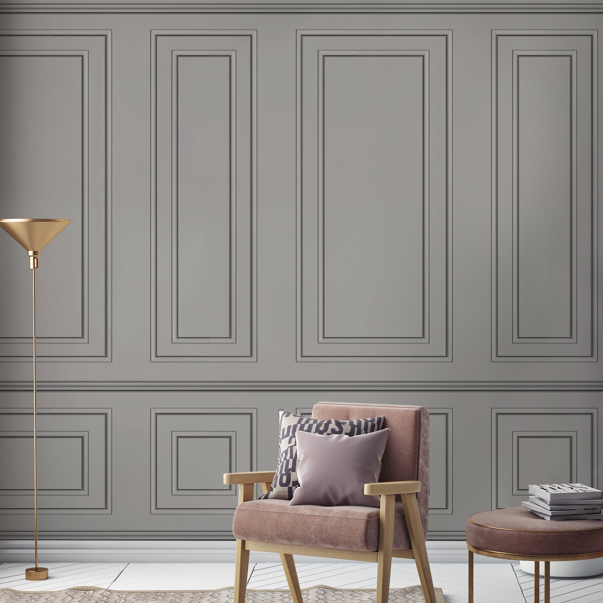 Wood Panel Grey Mural Grey Price Comparisons | Compare The Build