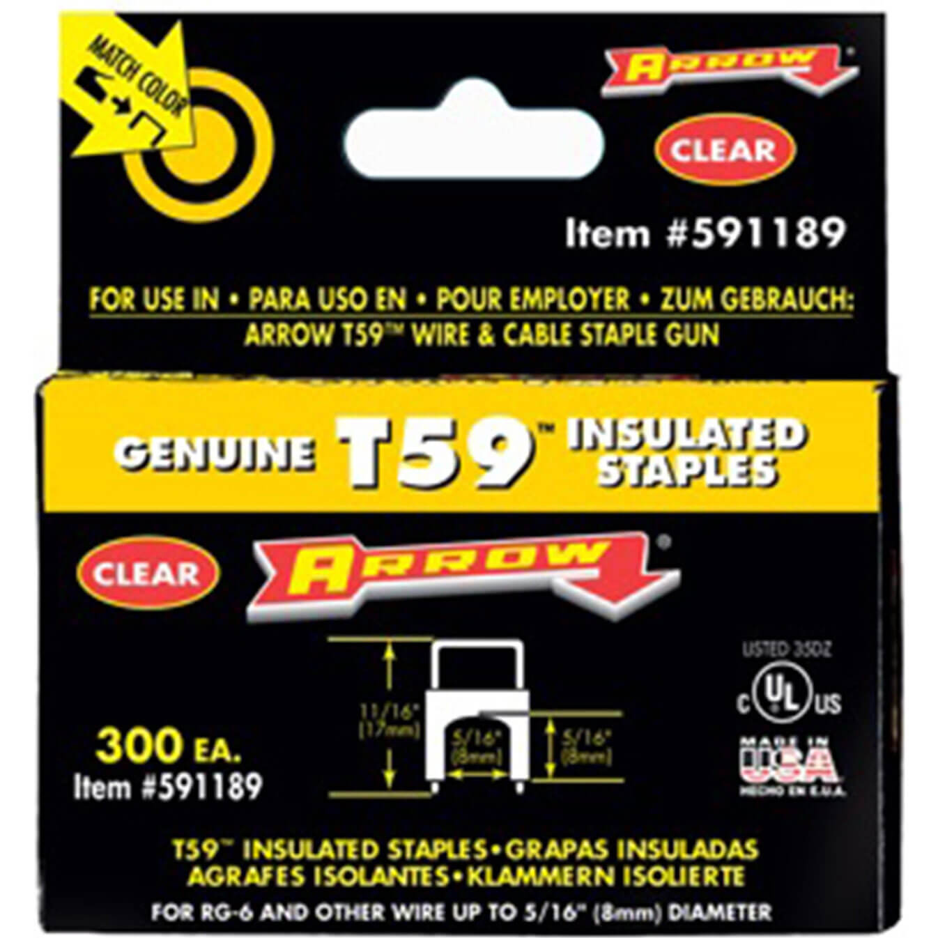 Arrow T59 Insulated Wide Staples 8mm Clear Pack of 300 Price Comparisons | Compare The Build