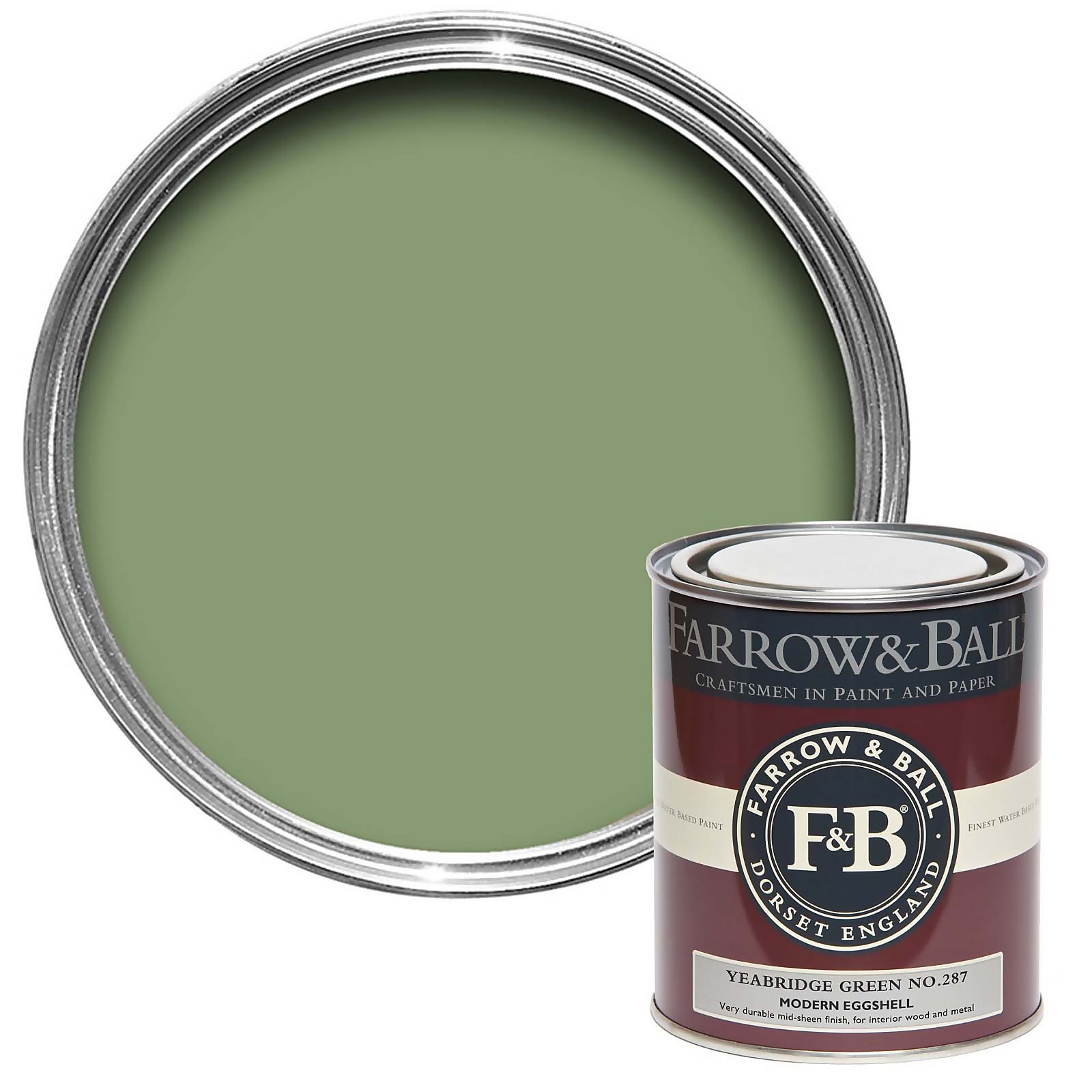 Farrow & Ball Modern Eggshell Paint Yeabridge Green - 750ml Price Comparisons | Compare The Build