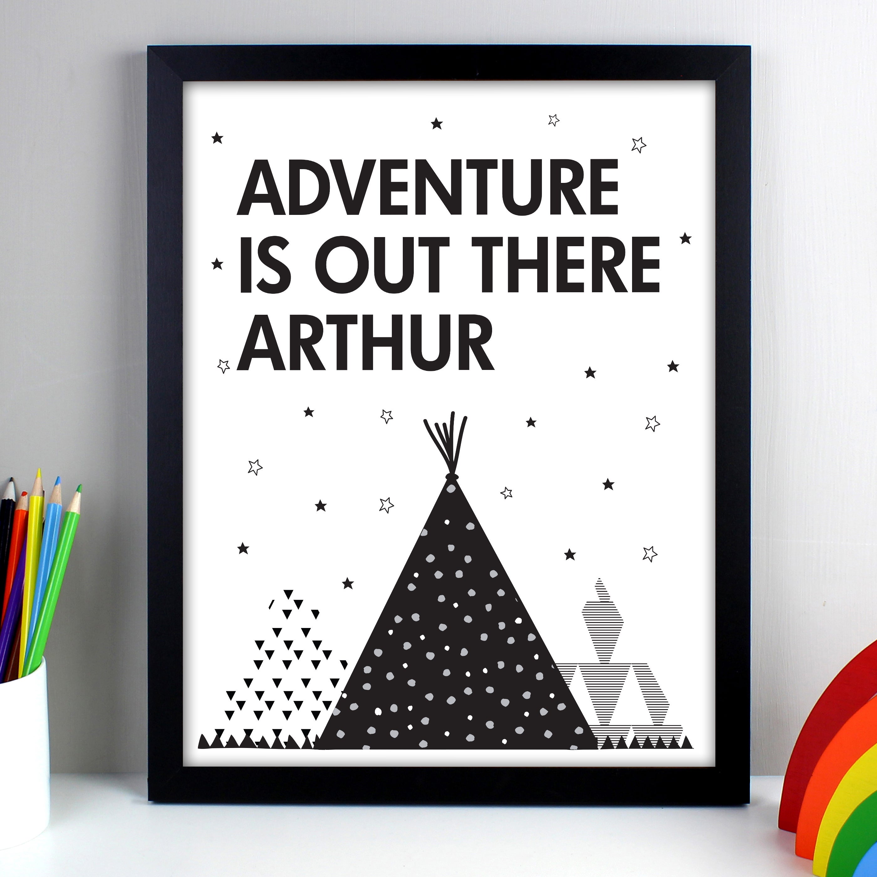 Personalised Adventure Is Out There Framed Print Black Price Comparisons | Compare The Build