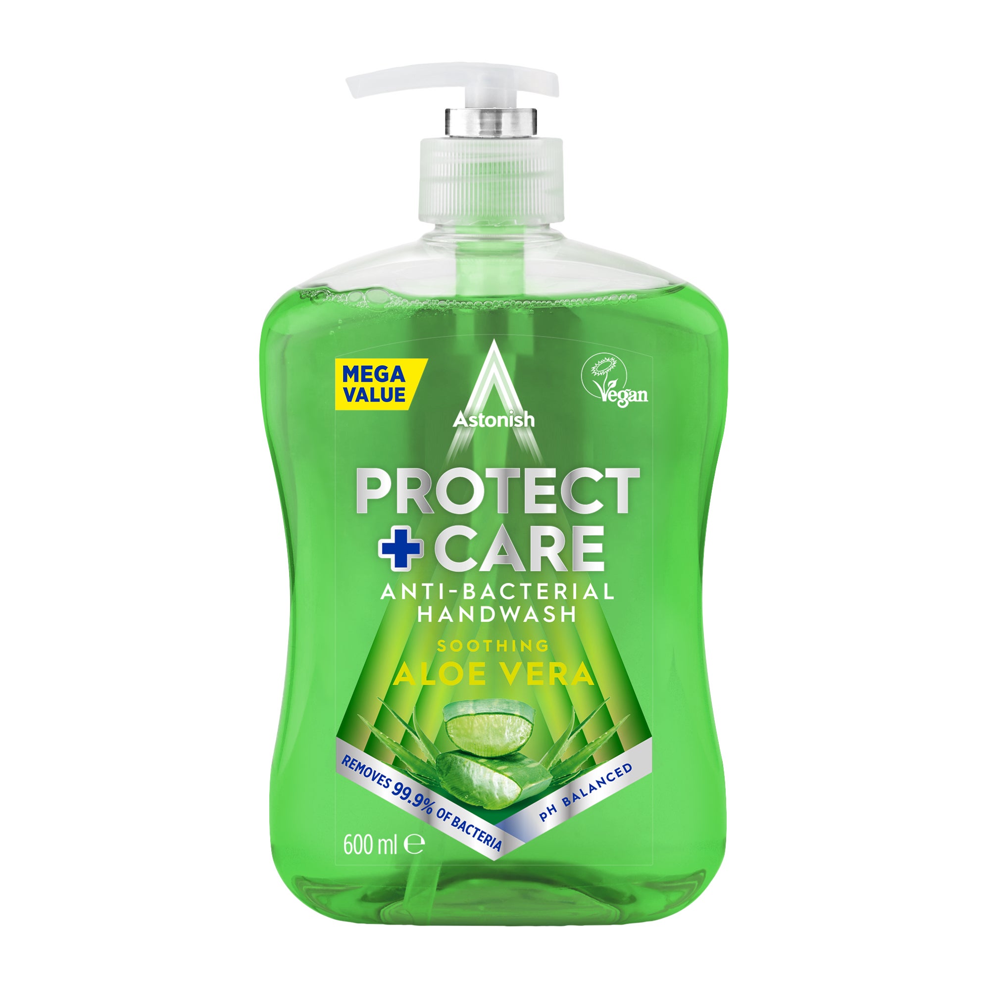 Astonish Protect & Care Anti-Bacterial Aloe Vera Handwash 600ml Green | Compare The Build