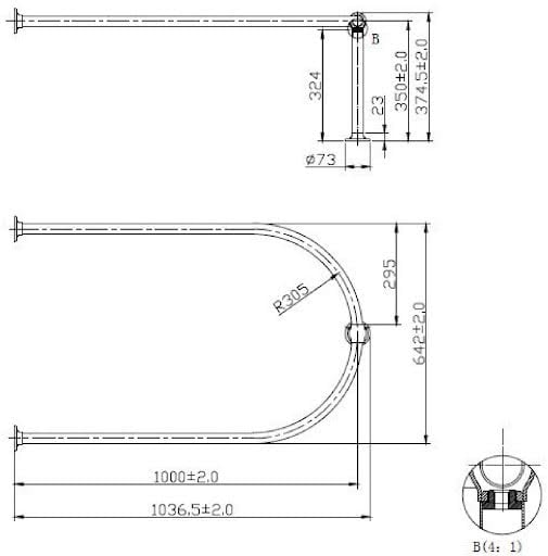 BC Designs Victrion 1/2 Arch Shower Curtain Rail - Chrome | Compare The Build