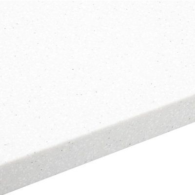 34mm Nordic Grey & White Stone Effect Earthstone Round Edge Kitchen Worktop, (L)3000mm | Compare The Build