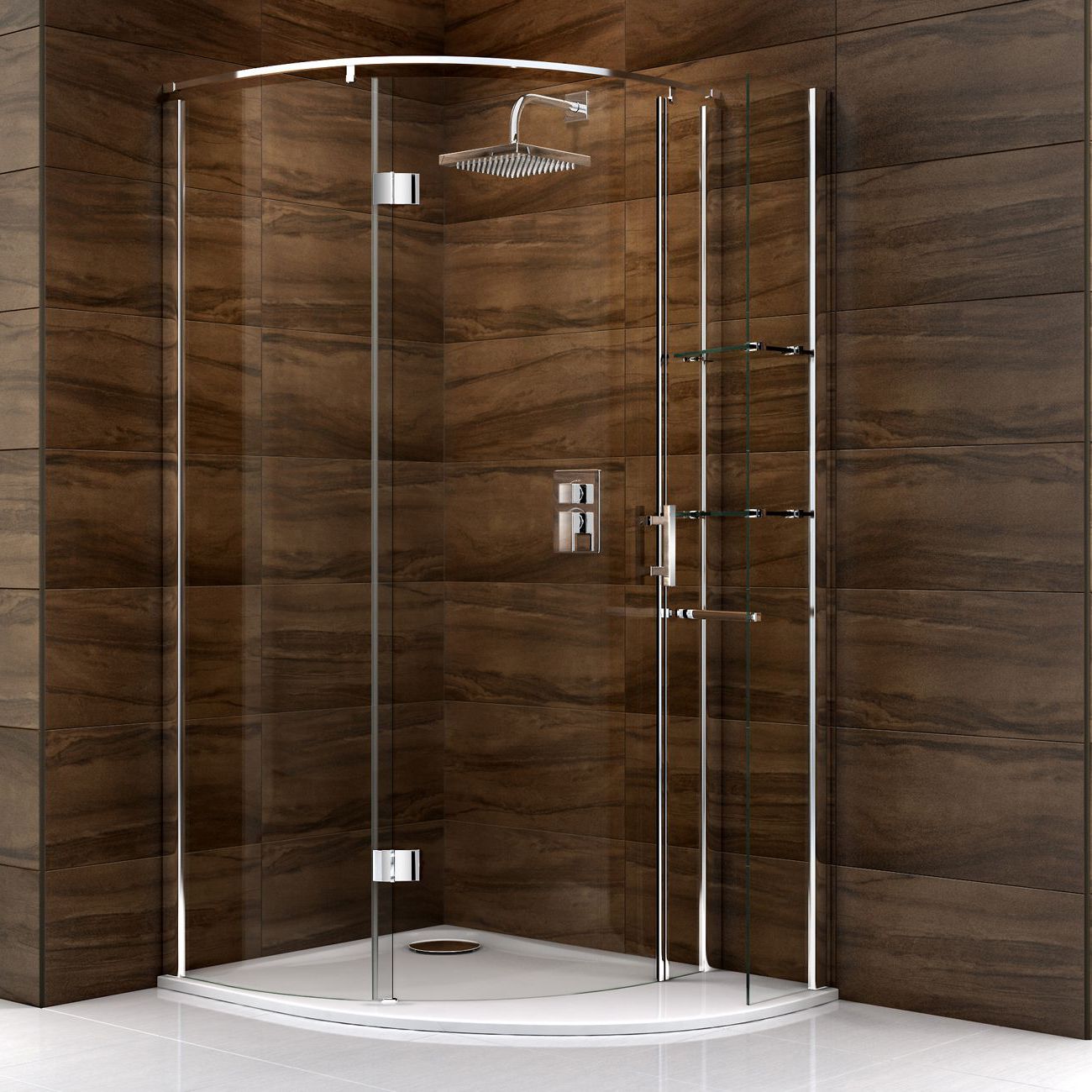 Cooke & Lewis Cascata Offset Quadrant Shower Enclosure With Hinged Door (W)1200mm (D)900mm | Compare The Build