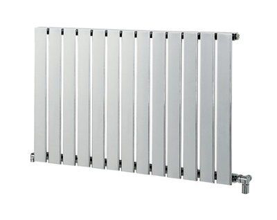 Heating Style Merlo Horizontal Designer Radiator, White Chrome Effect (W)1030mm (H)600mm Price Comparisons | Compare The Build